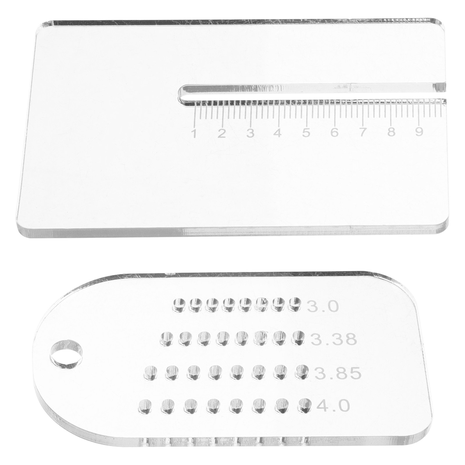 Leatherwork Ruler - قطعتان من مسطرة قياس المسافات القابلة