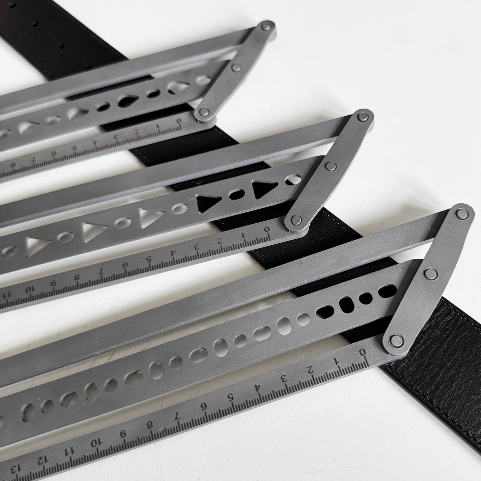 Leatherwork Ruler - مسطرة تحديد المواقع المعدنية القابلة للتعديل