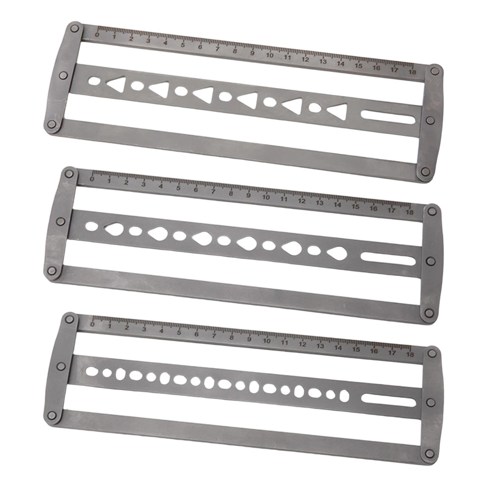 Leatherwork Ruler - مسطرة مساعدة لتحديد موضع الحزام، مسطرة
