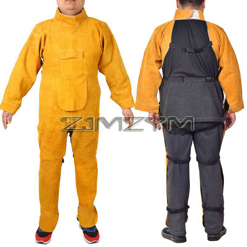 Leather Work Overalls - بدلة لحام من جلد البقر ملابس