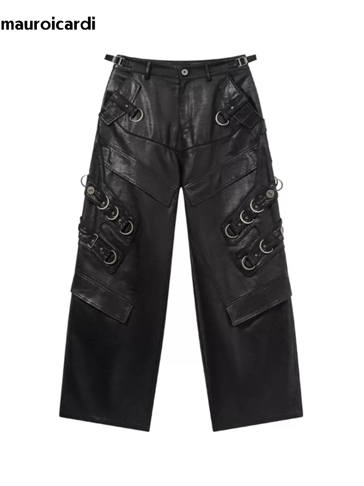 Mauroicardi أسود بو الجلود الس - مراجعة Leather Work Pants وسعره