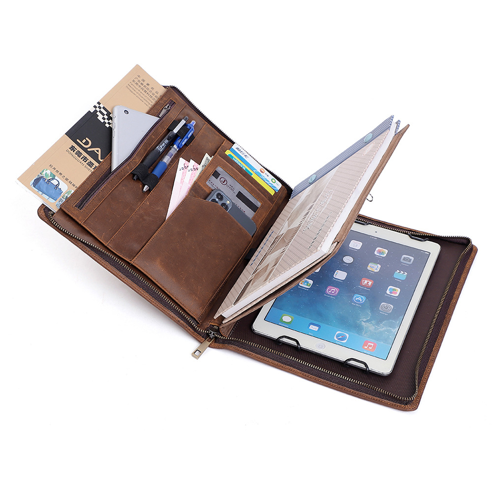 فوليو العمل للرجال والنساء منظ - مراجعة Leather Work Folio وسعره