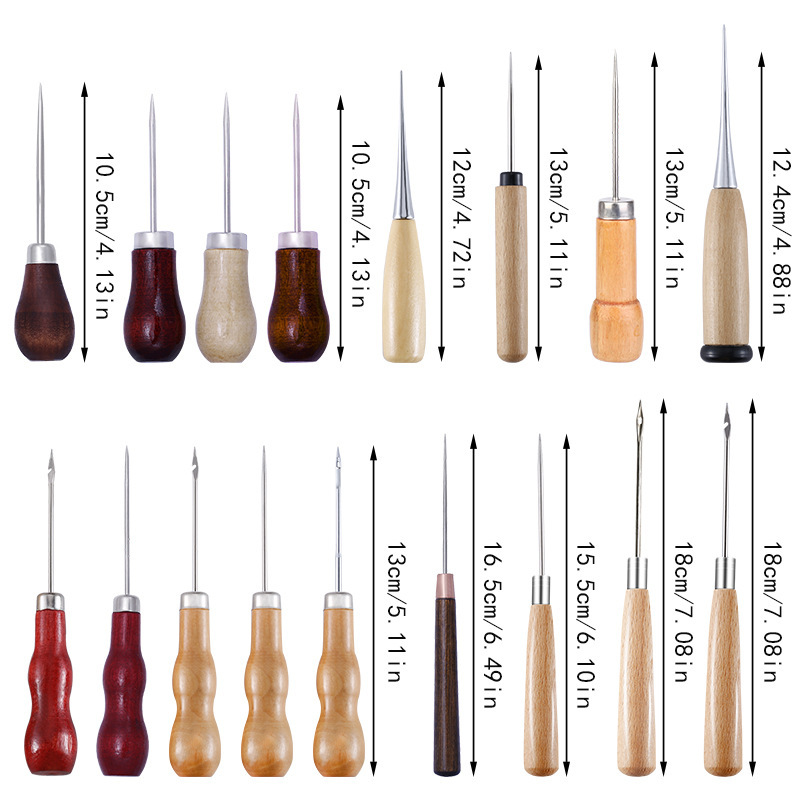 الجلود Awl الخشب مقبض Awls الخ - مراجعة Leather Work Organiser وسعره