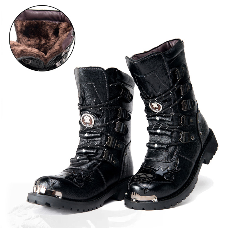 أحذية قتالية رجالية شتوية جديد - مراجعة Leatherwork Rivets وسعره