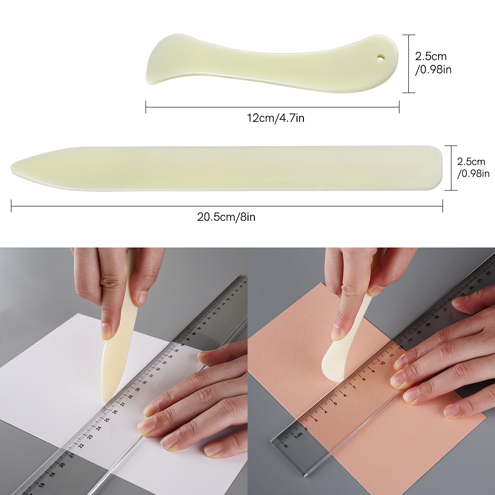 قطعتان من أداة طي وتجعيد الورق - مراجعة Bone Folder Tool وسعره