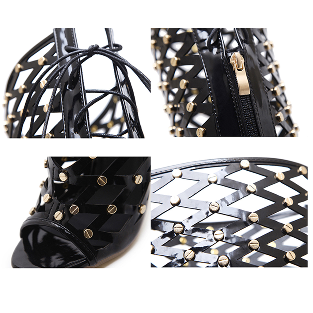 أحذية نسائية جديدة للربيع/الصي - مراجعة Leatherwork Rivets وسعره