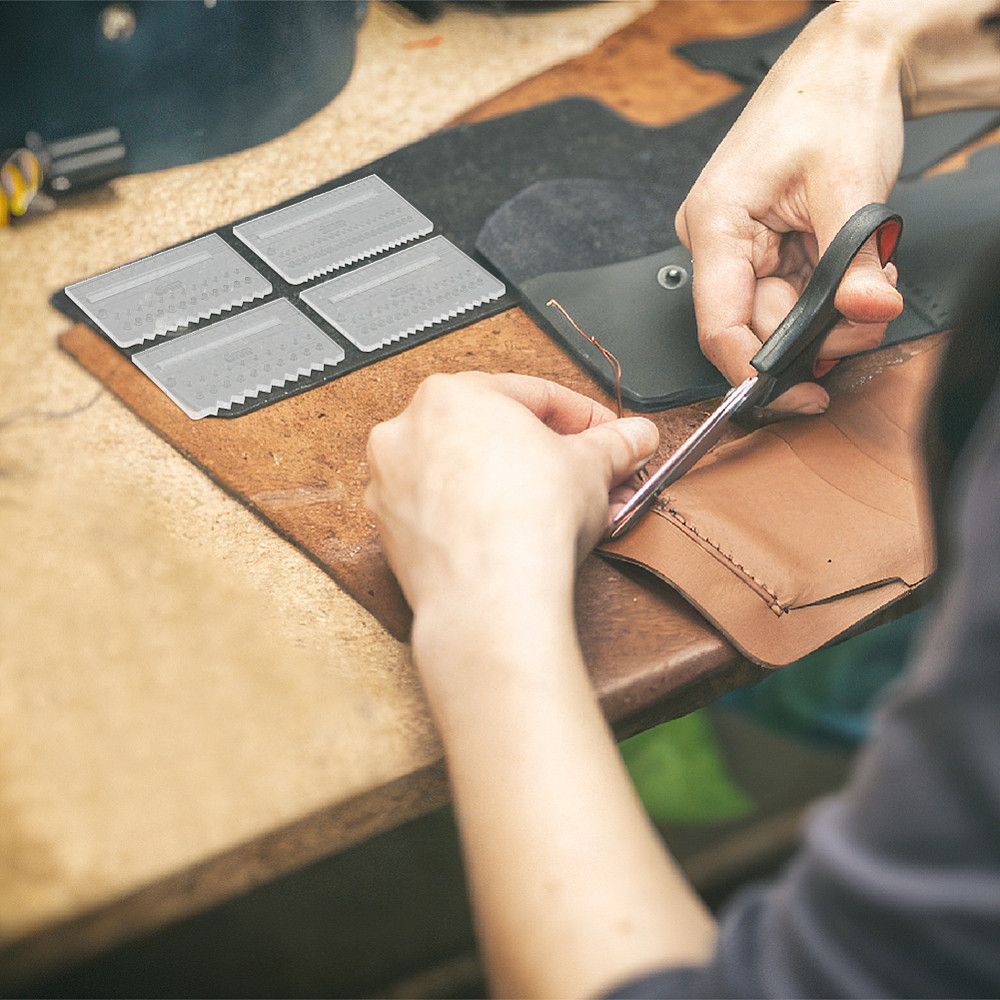 مجموعة من 4 قطع مساطر تحديد مو - مراجعة Leatherwork Ruler وسعره