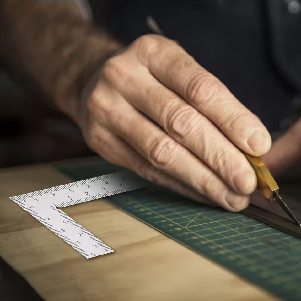 مسطرة قياس دقيقة مزدوجة الجوان - مراجعة Leatherwork Ruler وسعره