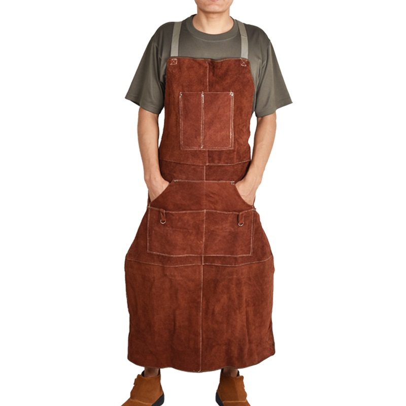 جلد البقر لحام دعوى المئزر قاب - مراجعة Leather Work Overalls وسعره