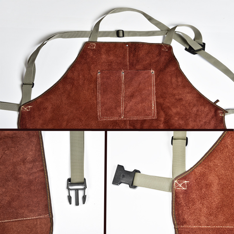 جلد البقر لحام دعوى المئزر قاب - مراجعة Leather Work Overalls وسعره