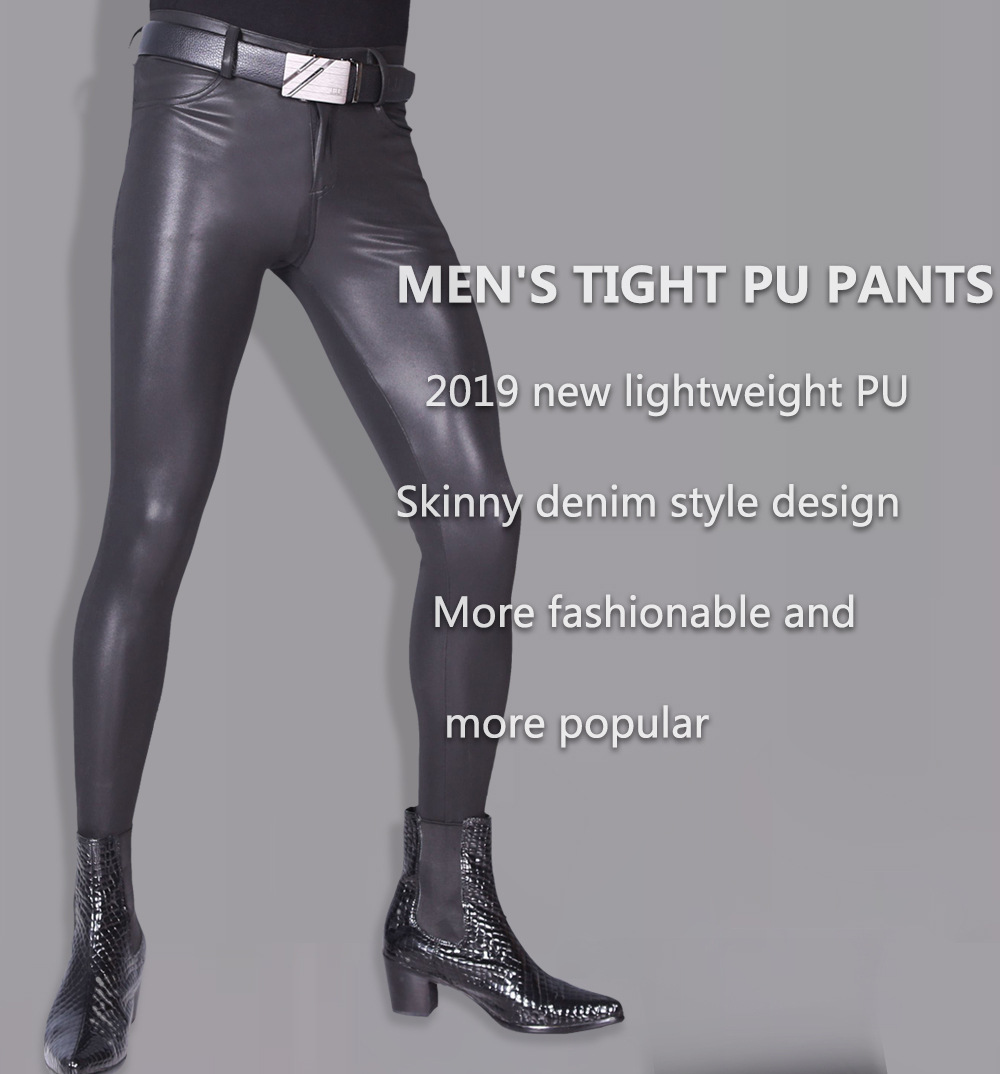 موضة نحيل الجينز مثير بناطيل ك - مراجعة Leather Work Pants وسعره