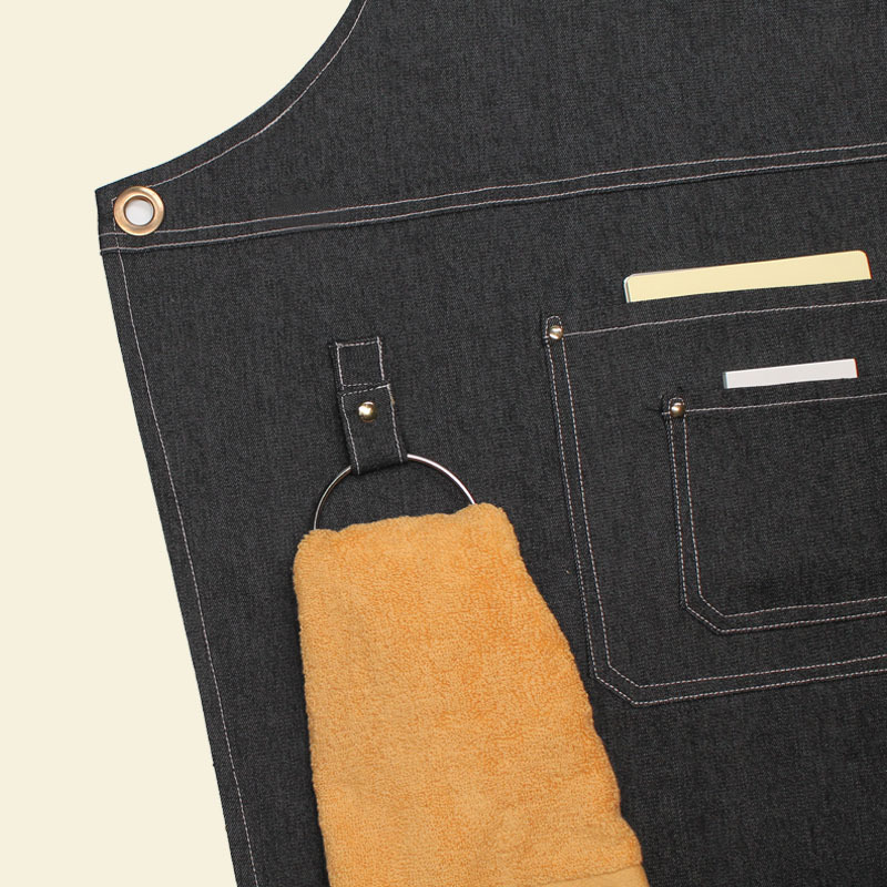 مريلة عمل من قماش الدنيم بأشرط - مراجعة Leatherwork Logo وسعره