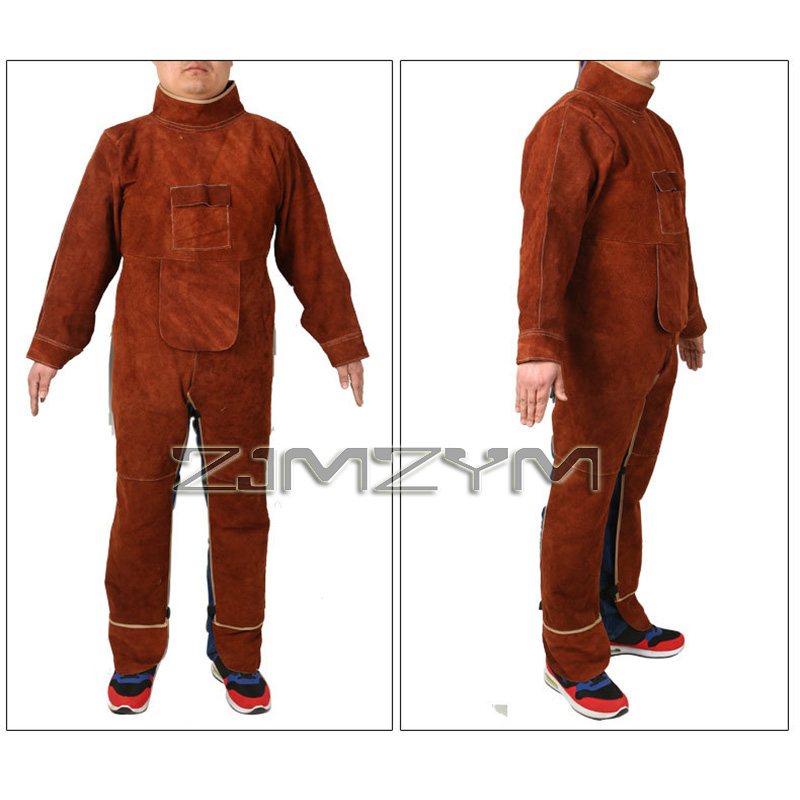 بدلة لحام من جلد البقر ملابس ع - مراجعة Leather Work Overalls وسعره