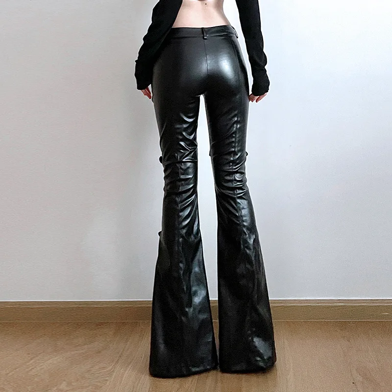 بنطال نسائي من جلد البولي يوري - مراجعة Leather Work Pants وسعره