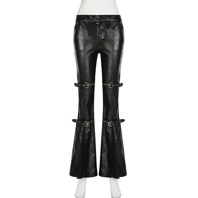 بنطال نسائي من جلد البولي يوري - مراجعة Leather Work Pants وسعره